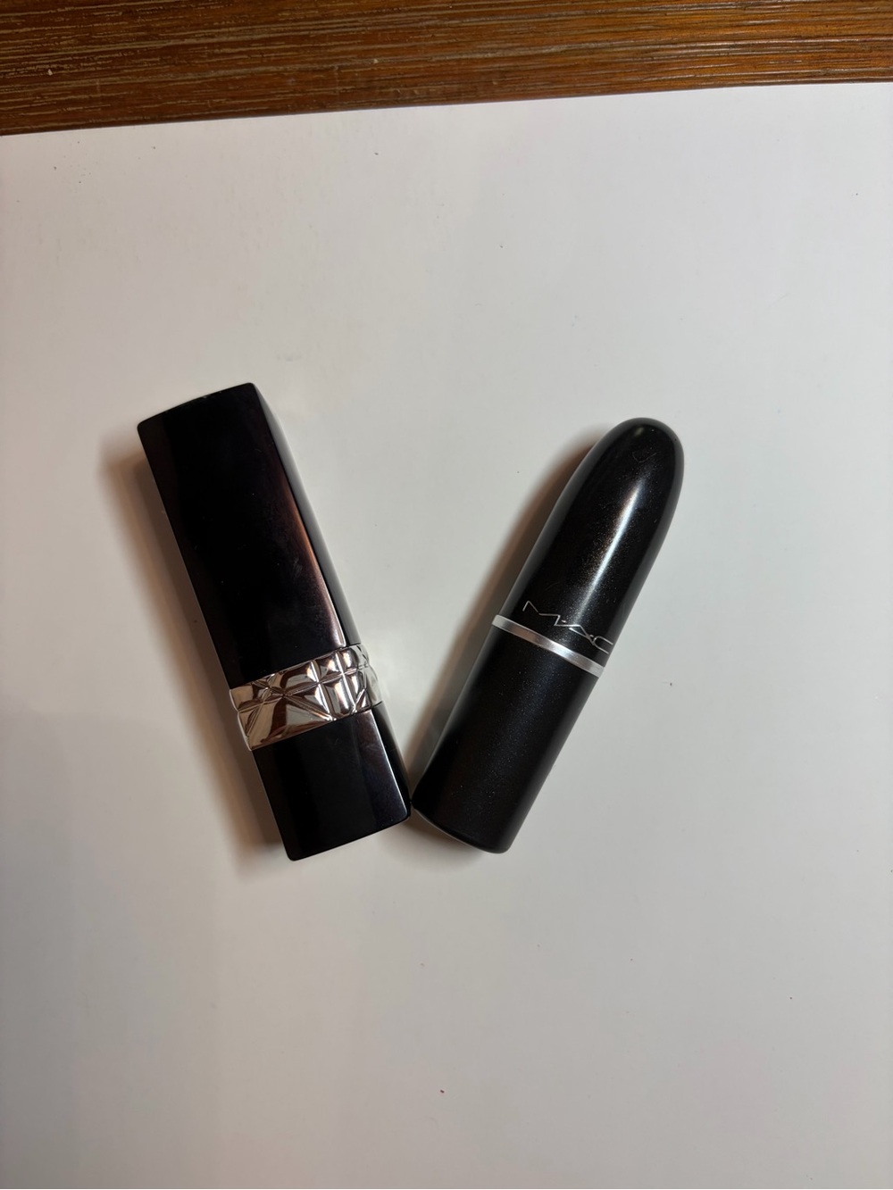 Dior Rouge 999 Lipstick & Mac Matte Chili A68 Lipstick